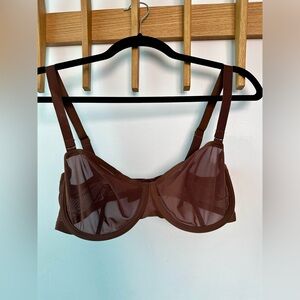 CUUP Balconette Mesh Bra, Espresso